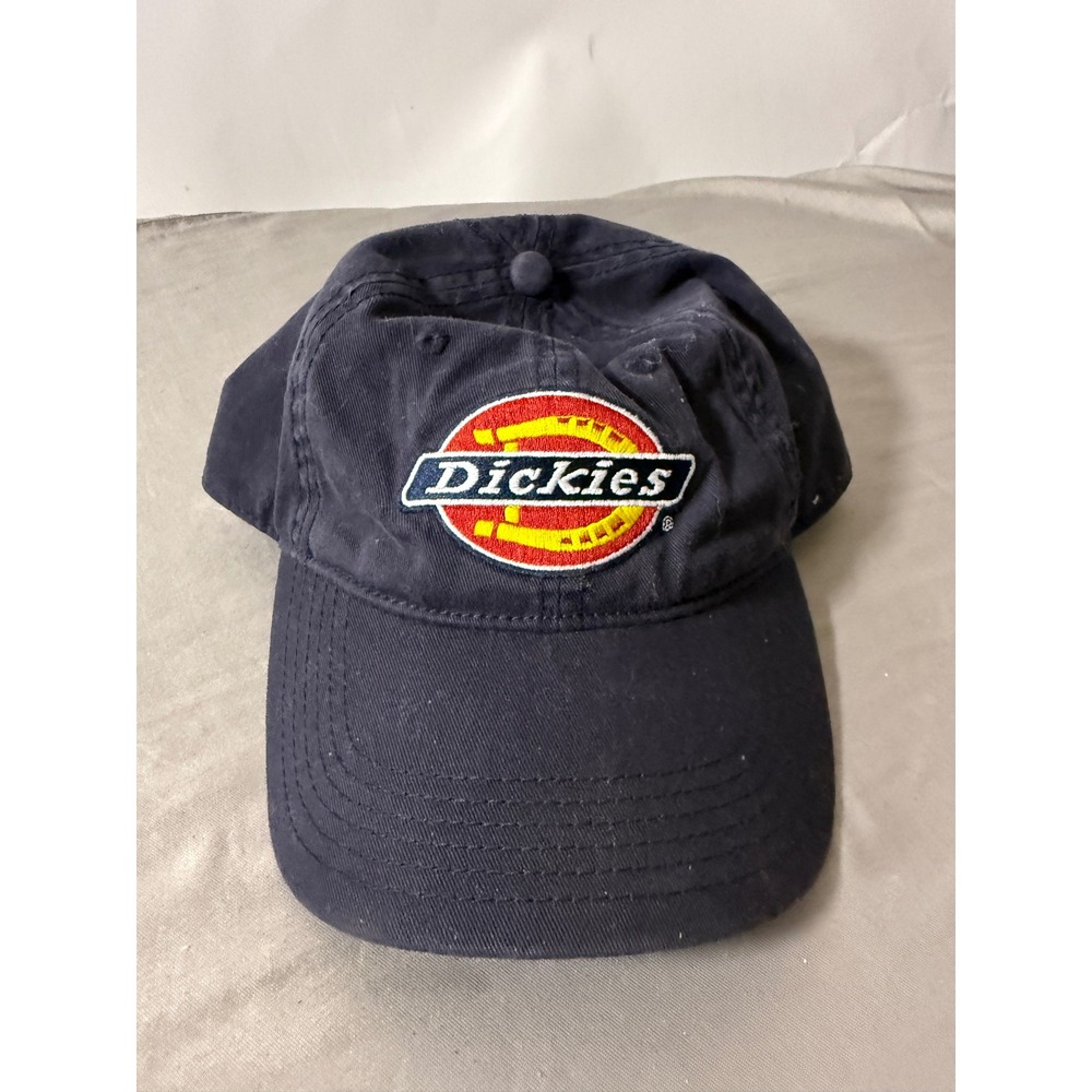 Dickies Mens Navy Blue Horseshoe Logo Embroidered Adjustable Baseball Hat Cap